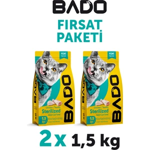 Kısırlaştırılmış Yetişkin Kedi Maması Tavuk Etli 1,5 kg 2'li