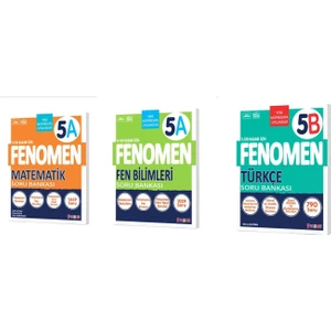 Fenomen 5. Sınıf Matematik (A) - Fen Bilimleri (A) - Türkçe (B) Soru Bankası