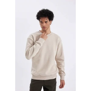 Defacto Erkek Sweatshirt Taş T5139AZ/BG735