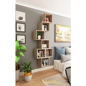 Dekormer Design Kitaplık Kare Duvar Rafı 7 Li Takım Cordoba