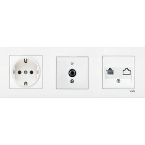 Karre 3' Lü Set (Nümeris ,topraklı Priz ve Tv Sonlu)