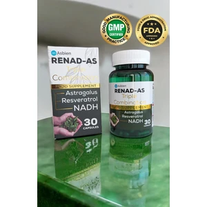 Renad-As , Astragalus (Çin Geveni ) , Nadh ,resveratrol  Içeren 30 Kapsül Renadas