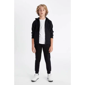 Erkek Çocuk Lacivert Beli Paçası Lastikli Cepli Jogger Okul Eşofman Altı