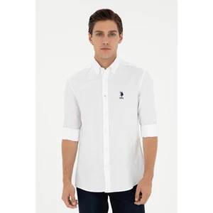 U.S. Polo Assn. Erkek Beyaz Gömlek Basic 50293427-VR013