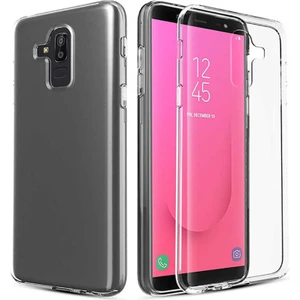 Galaxy J8 Kılıf Zore Süper Silikon Kapak-Renksiz