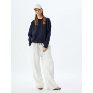 Basic Oversize Sweatshirt Uzun Kollu Bisiklet Yaka
