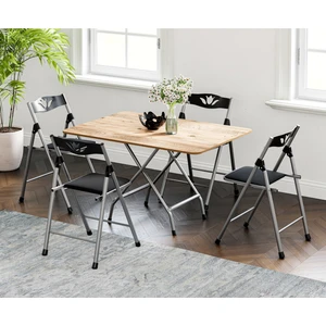 Güzelkan Madeni Eşya 60X90 Atlantik Çam Katlanır Masa ve 4 Adet Sandalye Seti 1126
