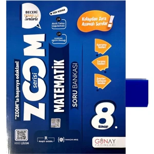 Günay Yayınları 8. Sınıf Zoom Matematik Soru Bankası – Silgi