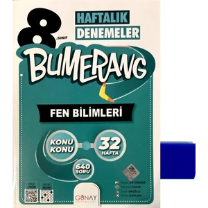 Günay Yayınları 8. Sınıf Bumerang Fen Bilimleri Branş Deneme - Silgi