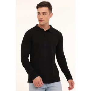 MB SN329 Ukol Polo 4pr Siyah Erkek Uzun Kol T-Shirt