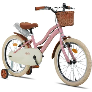 Retro Classic Özel Seri, Hasır Örme Sepetli, Deri Elcikli 20 Jant Çocuk Bisikleti, 6-9 Yaş Çocuk Bisikleti (115-135CM), Unisex