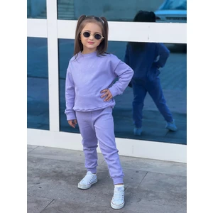 Renkli Diyar Kız Çocuk Alt Üst Kışlık Takım Uzun Kollu Sweat ve Pantolon 2 Li Takım Kreş Anaokul Ilkokul