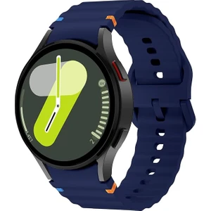 Samsung Galaxy Watch 4 5 6 7 Fe 40 40 44 Classic 42 43 46 47 mm Kordon Dekoratif Örgü Çizgili Spor Silikon Kayış