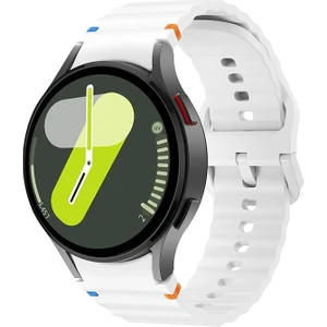 Samsung Galaxy Watch 4 5 6 7 Fe 40 40 44 Classic 42 43 46 47 mm Kordon Dekoratif Örgü Çizgili Spor Silikon Kayış
