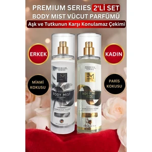Unisex 2 Li Kadın ve Erkek Body Mist Seti  Afrodizyak Etkili Koku 150 ml Vücut Spreyi