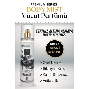 Erkek Body Mist Vücut Parfümü Premium Seri Miami Kokusu Etkileyici 150 ml Vücut Spreyi
