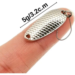 Kaşık 5g/3.2c.m Gümüş Yapay Yem, Spin, Rapala, Jig Yem, Zoka Yem, Alabalık, Çinekop, Levrek, Lüfer, Palamut, Zargana, Turna, Zoka Yem