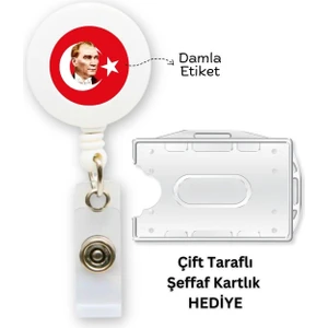 Atatürk Portre Yaka Kartlığı Yatay Dikey Kart Koruyucu