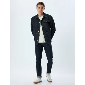 Kot Ceket Gömlek Yaka Cep Detaylı Pamuklu