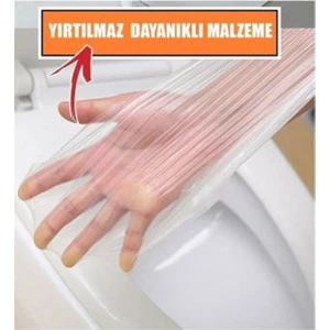 20 Adet Kullan At Şeffaf Klozet Kapağı Kılıfı Hijyenik