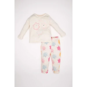Kız Bebek Pijama Takımı Baskılı Uzun Kollu Üst Uzun Alt D3624A524WN