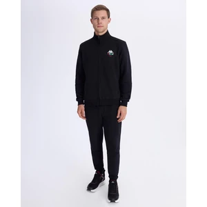 Authentic Italy Full Zip Erkek Siyah Comfort Fit Fermuarlı Eşofman Üstü