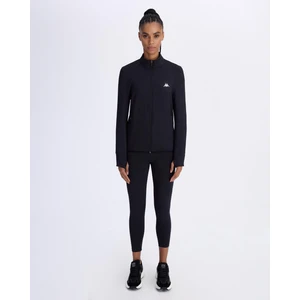 Berly Full Zip Kadın Siyah Skin Fit Fermuarlı Eşofman Üstü