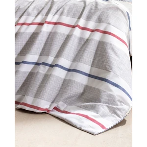 Madame Coco Burcet King Size %100 Pamuk Ranforce Baskılı Nevresim Takımı - Gri