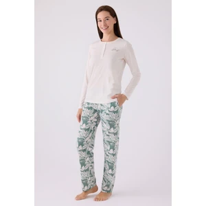 Kadın Uzun Kol Pijama Takım AR3116 Taş