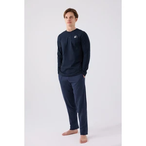 Erkek Uzun Kol Pijama Takım AR3166 Navy