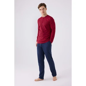 Erkek Uzun Kol Pijama Takım AR3160 Bordo