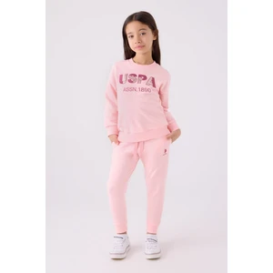 U.S. Polo Assn. Kız Çocuk Eşofman Takımı US1969 Pembe