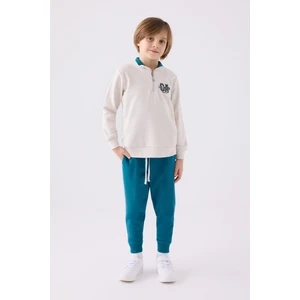 Erkek Çocuk Beyaz Eşofman Takımı