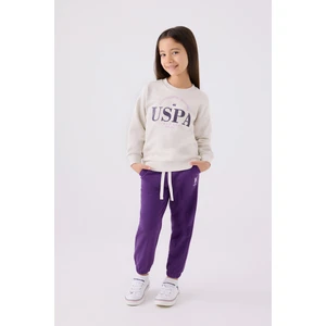 U.S. Polo Assn. Kız Çocuk Eşofman Takımı Us1975 Taş
