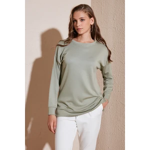 Streç Oversize Fit Bisiklet Yaka Modal Kumaş Sweat Bayan SWEAT 5865877