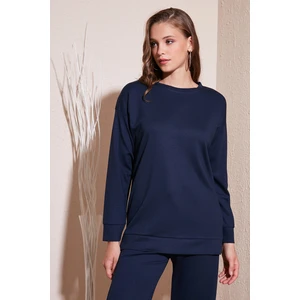 Streç Oversize Fit Bisiklet Yaka Modal Kumaş Sweat Bayan SWEAT 5865877