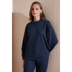 Streç Bisiklet Yaka Oversize Fit Scuba Sweat