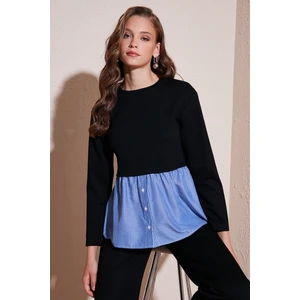 Bisiklet Yaka Gömlekli  Oversize Fit Oysho Kumaş Sweat Bayan Sweat 5865880