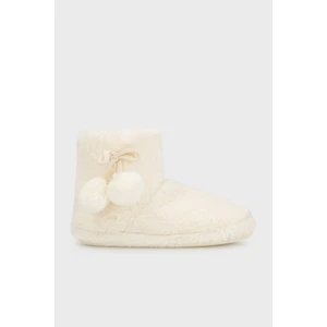 Yumuşak Dokulu Peluş Ponponlu Panduf Bayan Panduf 6722003