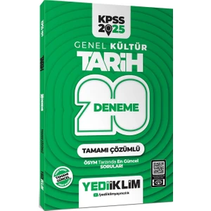 Yediiklim Yayınları 2025 KPSS Genel Kültür Tarih Tamamı Çözümlü 20 Deneme