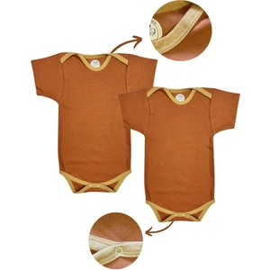 Betül Bebek Kısa Kollu 2'li Organik Pamuk Çıtçıtlı Bebek Body&zıbın