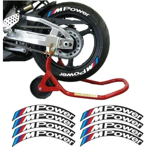 M Power Motosiklet 3D Lastik Yanak Yazısı