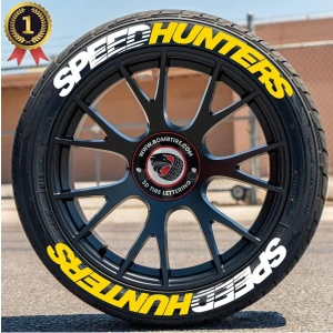 Speedhunters Motosiklet ve Otomobil Araç 3D Oto Lastik Yazısı Sticker Arma 8 Adet 2.5 cm Bombtire