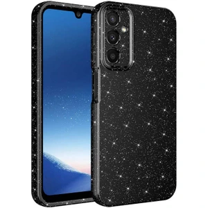 Techno Guru Samsung Galaxy A25 Kılıf Kamera Korumalı Simli Lüks Koton Kapak