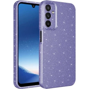 Techno Guru Samsung Galaxy A24 Kılıf Kamera Korumalı Simli Lüks Koton Kapak