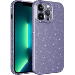 Techno Guru iPhone 12 Pro Max Kılıf Kamera Korumalı Simli Lüks Koton Kapak