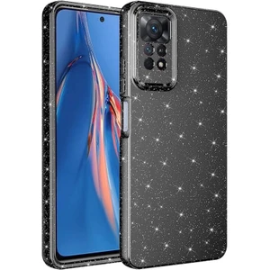 Techno Guru Redmi Note 12 Pro 4g Kılıf Kamera Korumalı Simli Lüks Koton Kapak