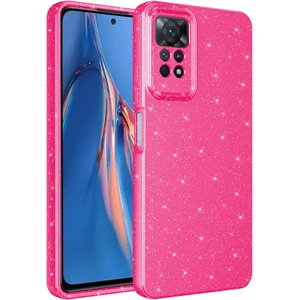 Techno Guru Redmi Note 12 Pro 4g Kılıf Kamera Korumalı Simli Lüks Koton Kapak