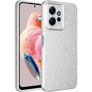 Techno Guru Redmi Note 12 4g Kılıf Kamera Korumalı Simli Lüks Koton Kapak