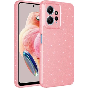 Techno Guru Redmi Note 12 4g Kılıf Kamera Korumalı Simli Lüks Koton Kapak
